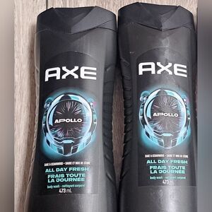 2 New AXE Apollo Body Wash. 473ml x 2